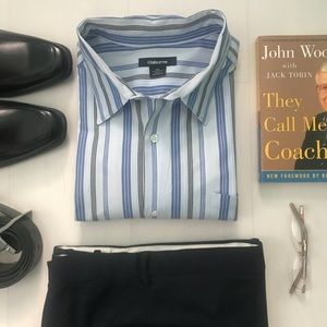 Claiborne | Blue Striped Men’s Dress Shirt